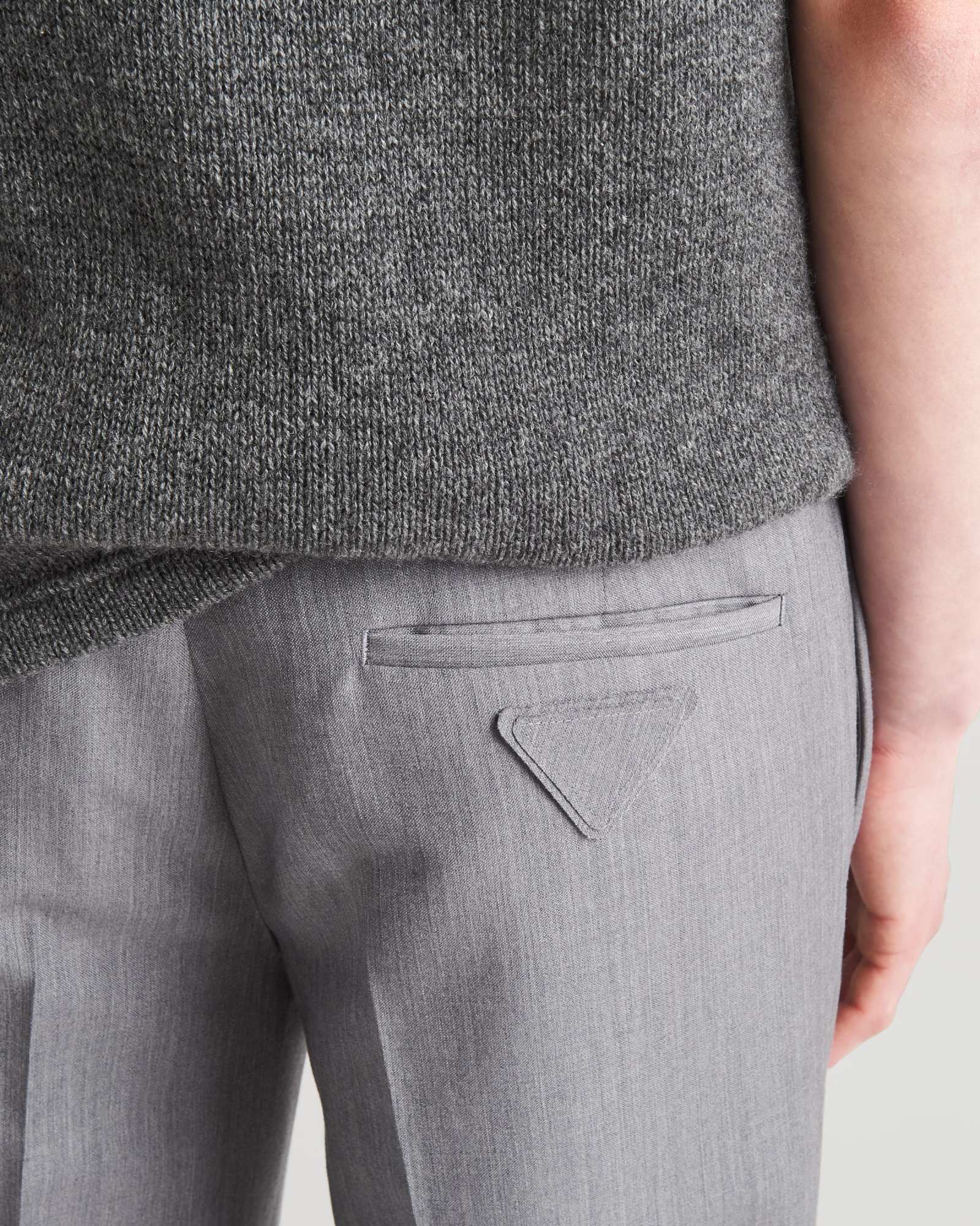 Prada Massgeschneiderte Hose Aus Wolle Und Mohair In Gray