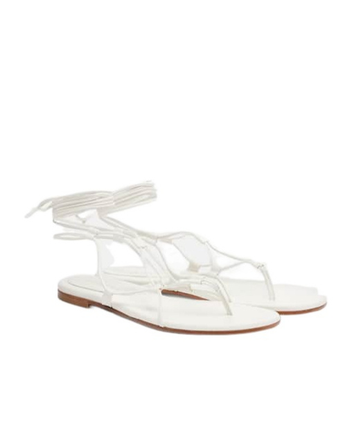 Gianvito Rossi Leather Gladiator Sandals In White