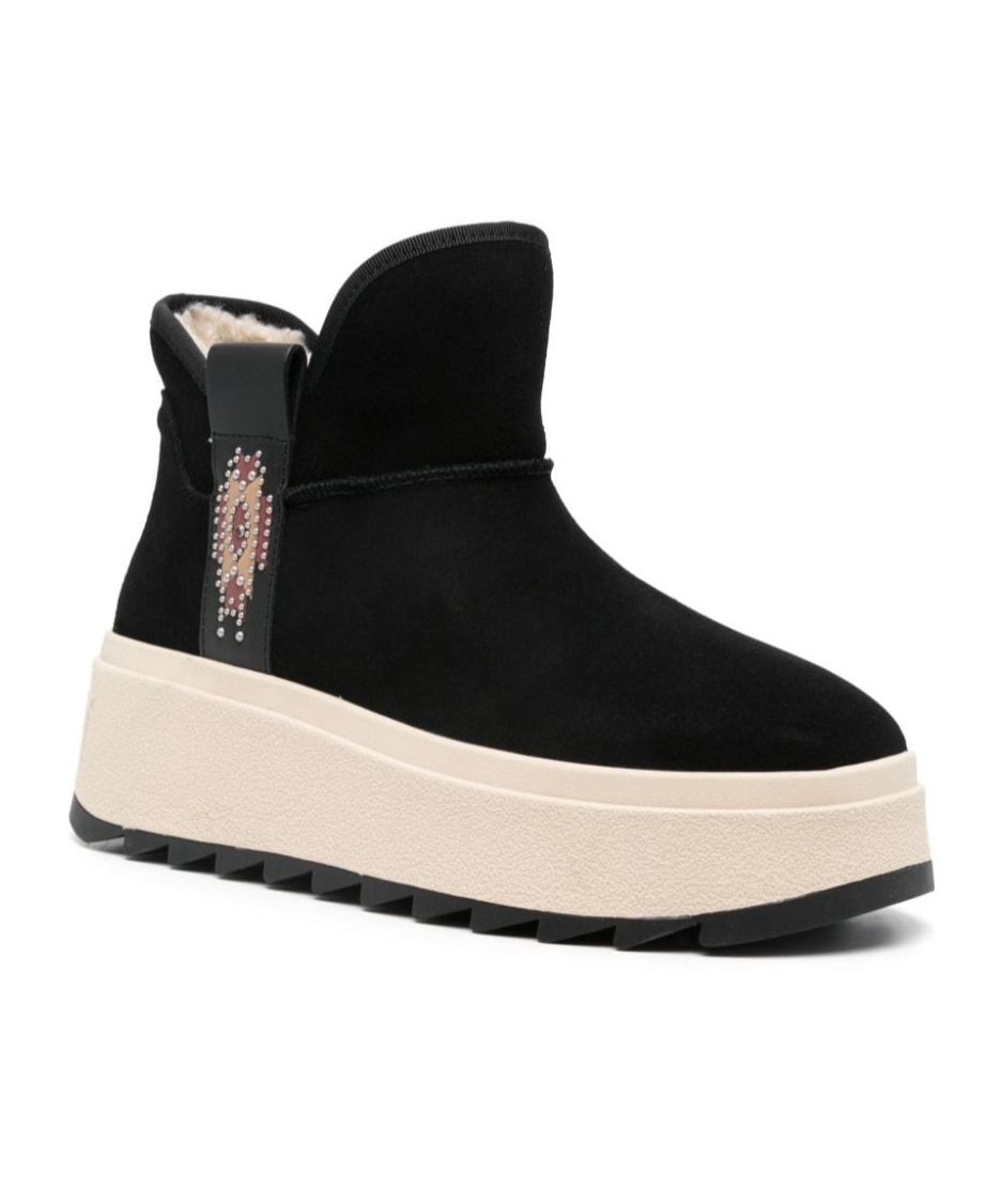 Ash Round-head Short Boots In Black