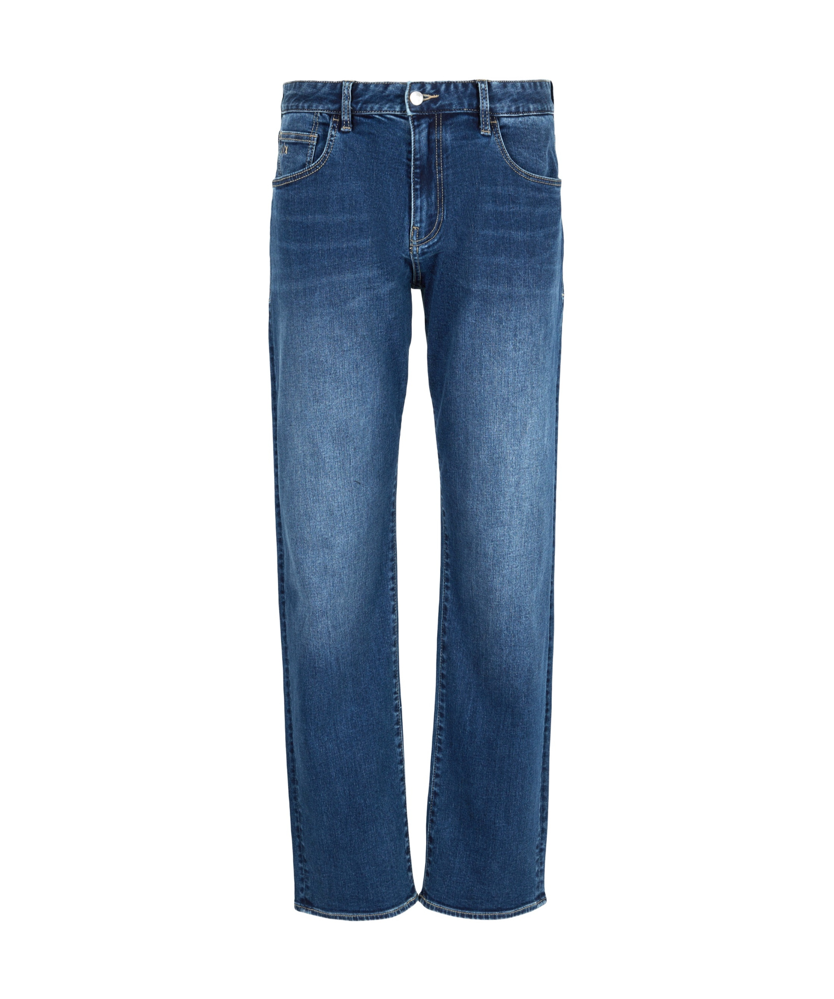 Armani Exchange Belt-loop Jeans In Blue