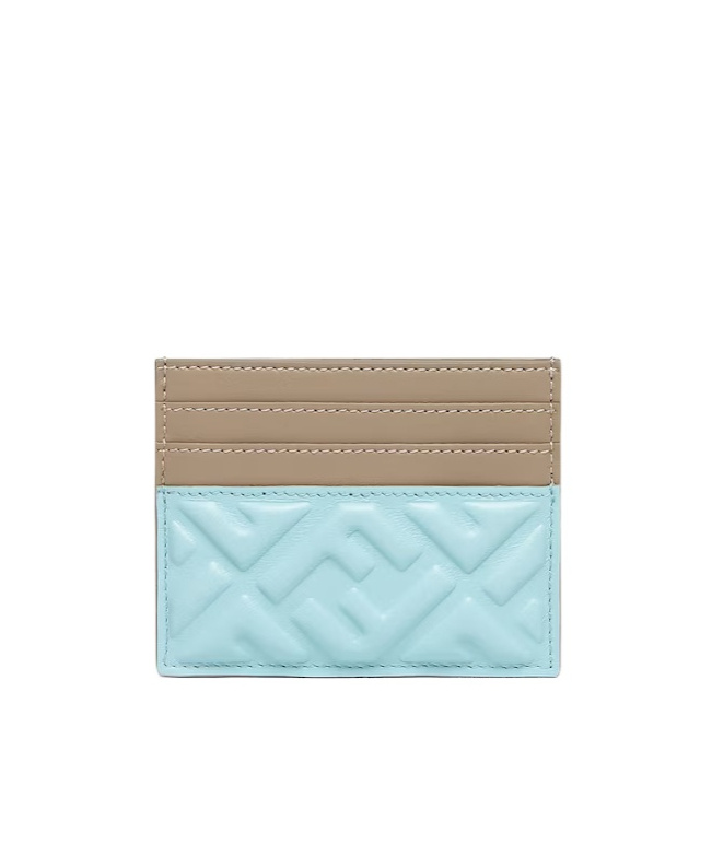 Fendi Baguette Card Holder In Blue
