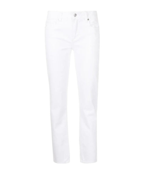 Paige Belt-loop Casual Pants In White