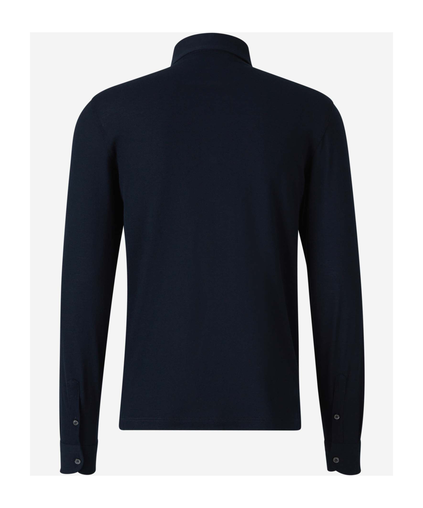 Gran Sasso Long-sleeve Button Polo Shirt In Black