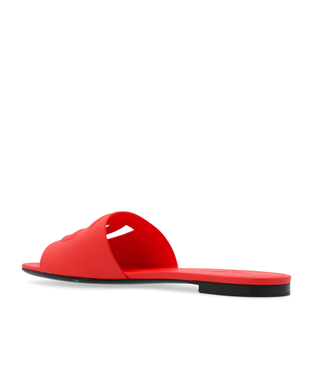 Dolce & Gabbana Dolce&gabbana Bianca Interlock Slide Sandal In Red