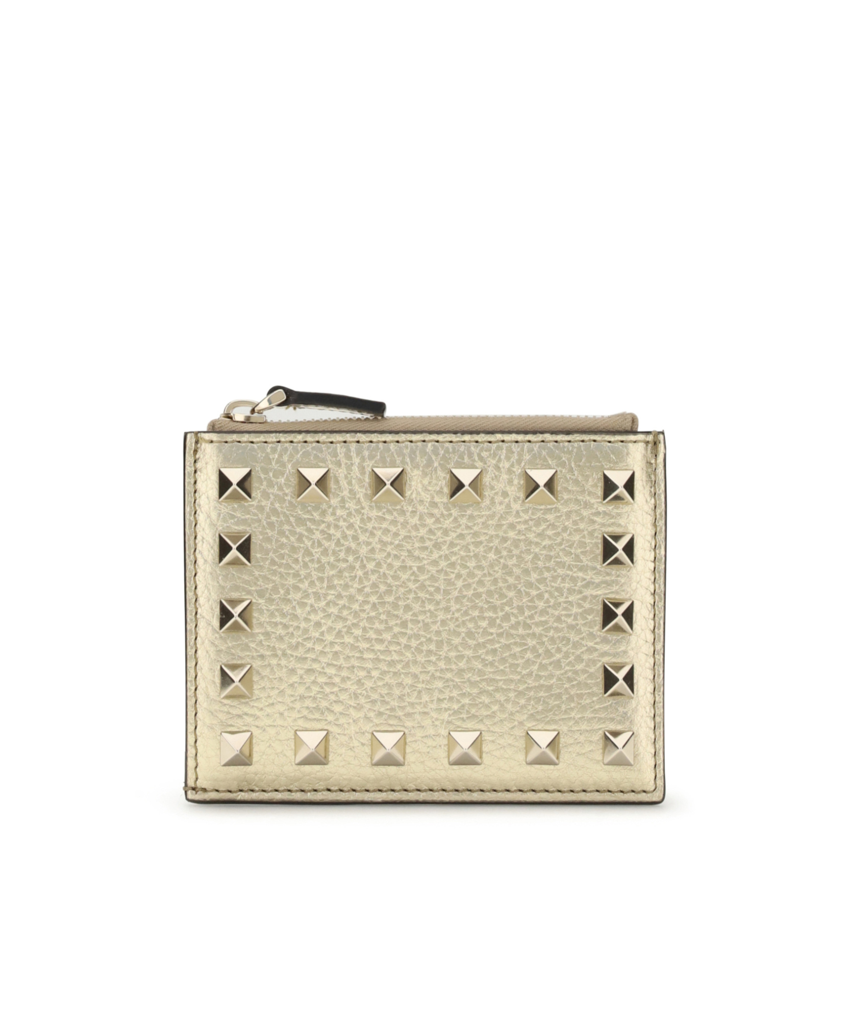 Valentino Rockstud Coin Purse In Gold