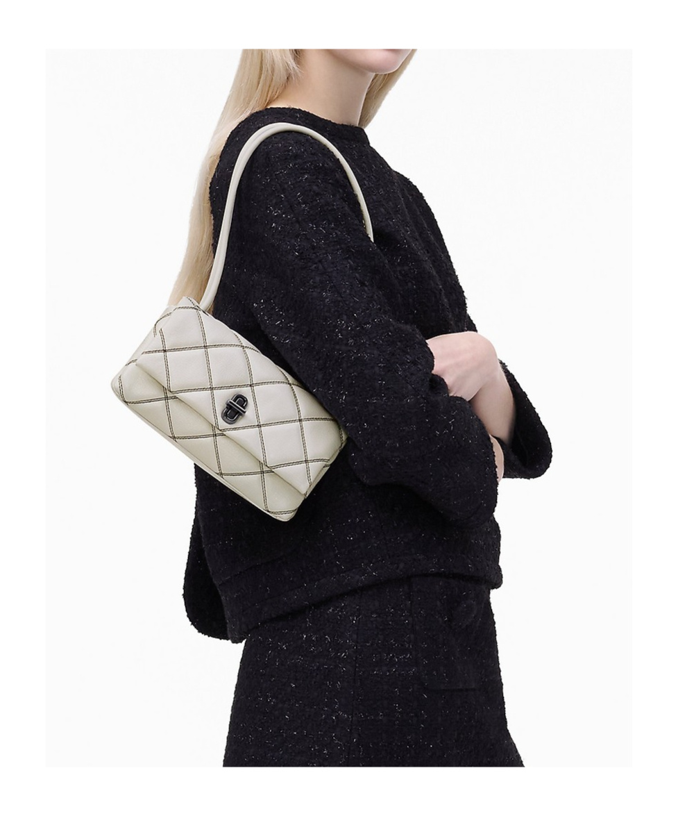 Marc Jacobs White And Black The Mini Dual Shoulder Bag