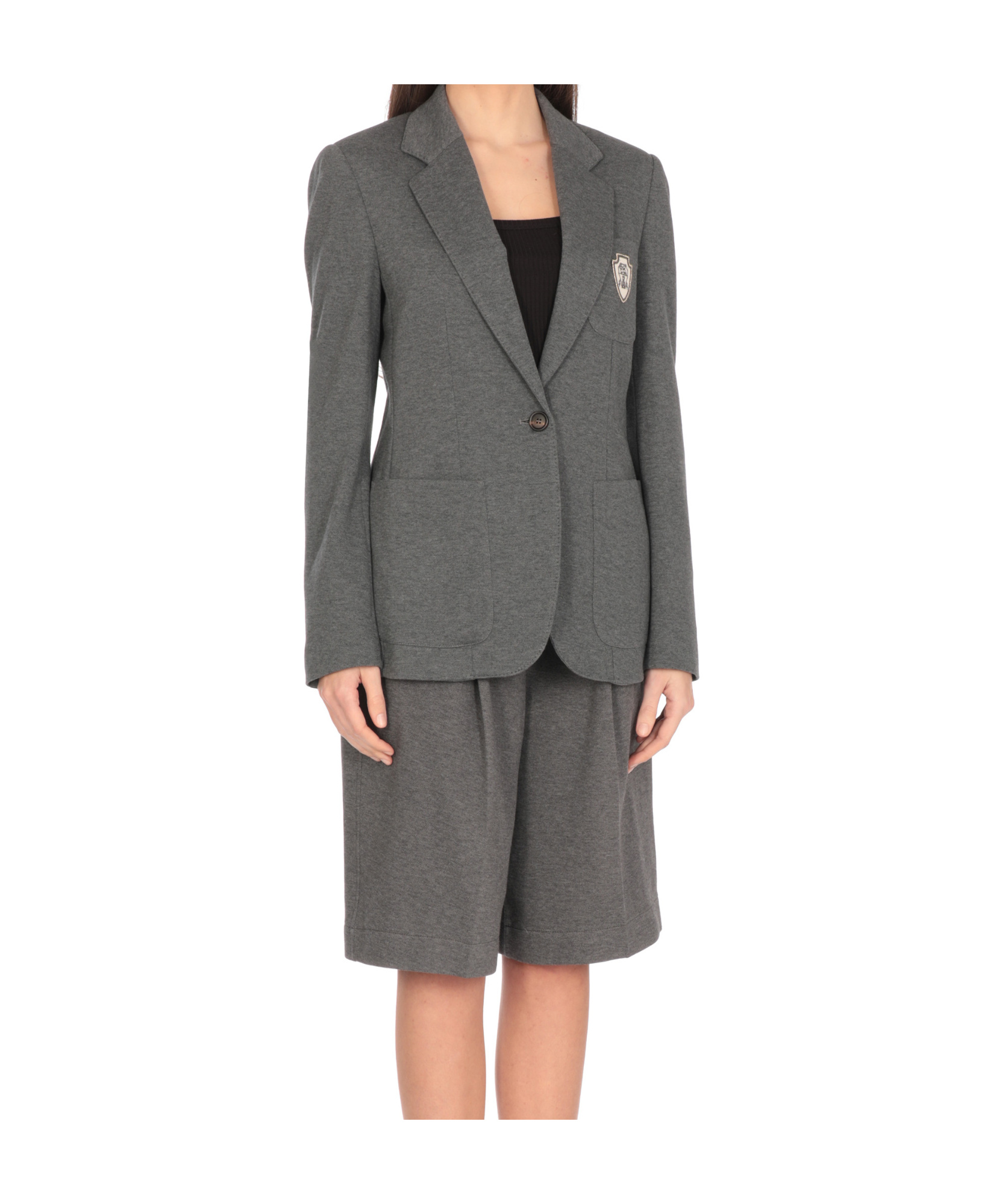 Brunello Cucinelli Badge-detail Blazer In Black