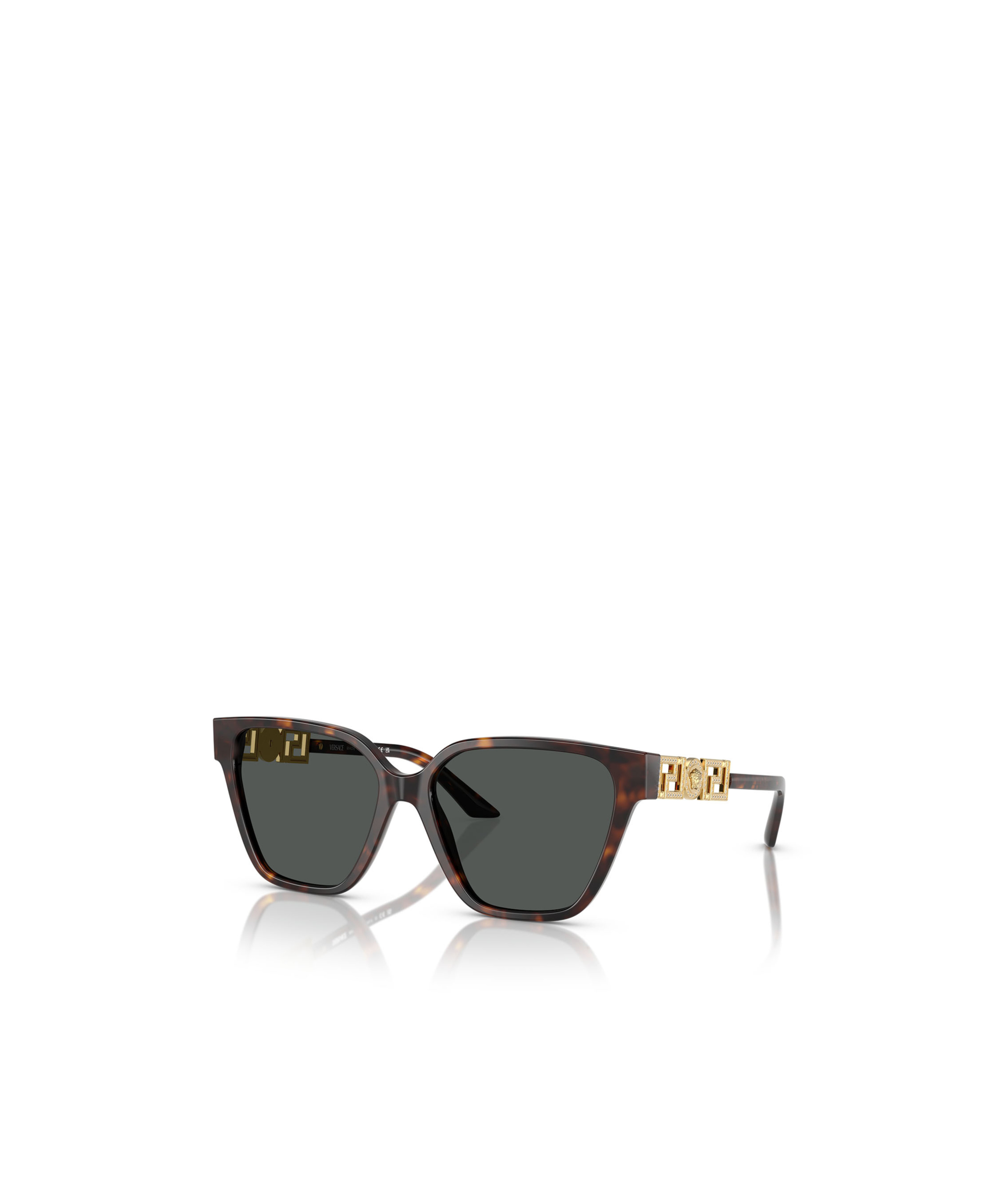 Versace Greca Strass Butterfly-frame Sunglasses In Black