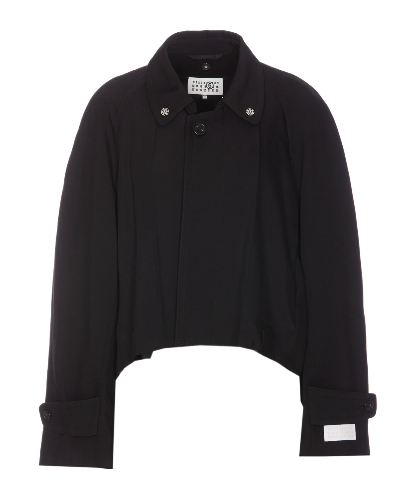 Shop Mm6 Maison Margiela Twill Jacket In Black