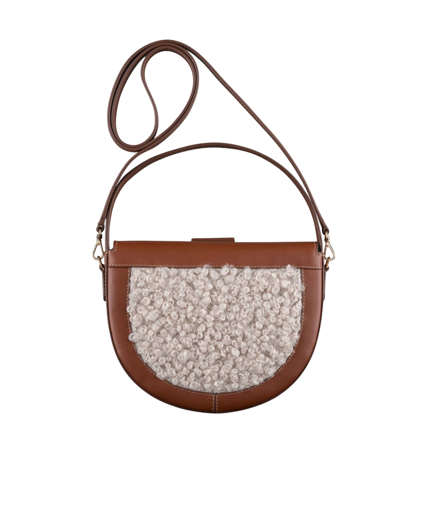 Apc Logo Shoulder Bag In Brown