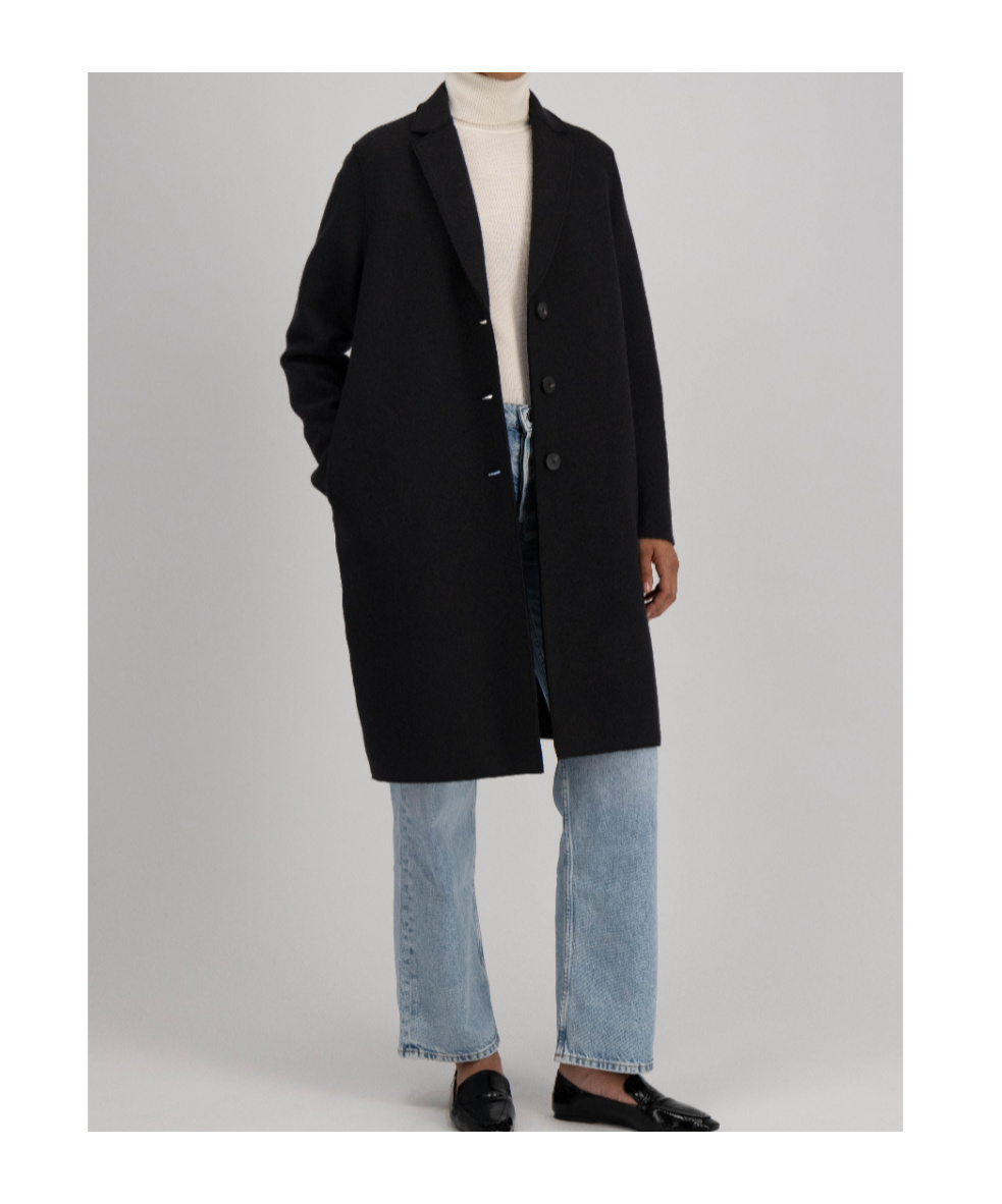 Harris Wharf London Overcoat Boiled Wool In Multi