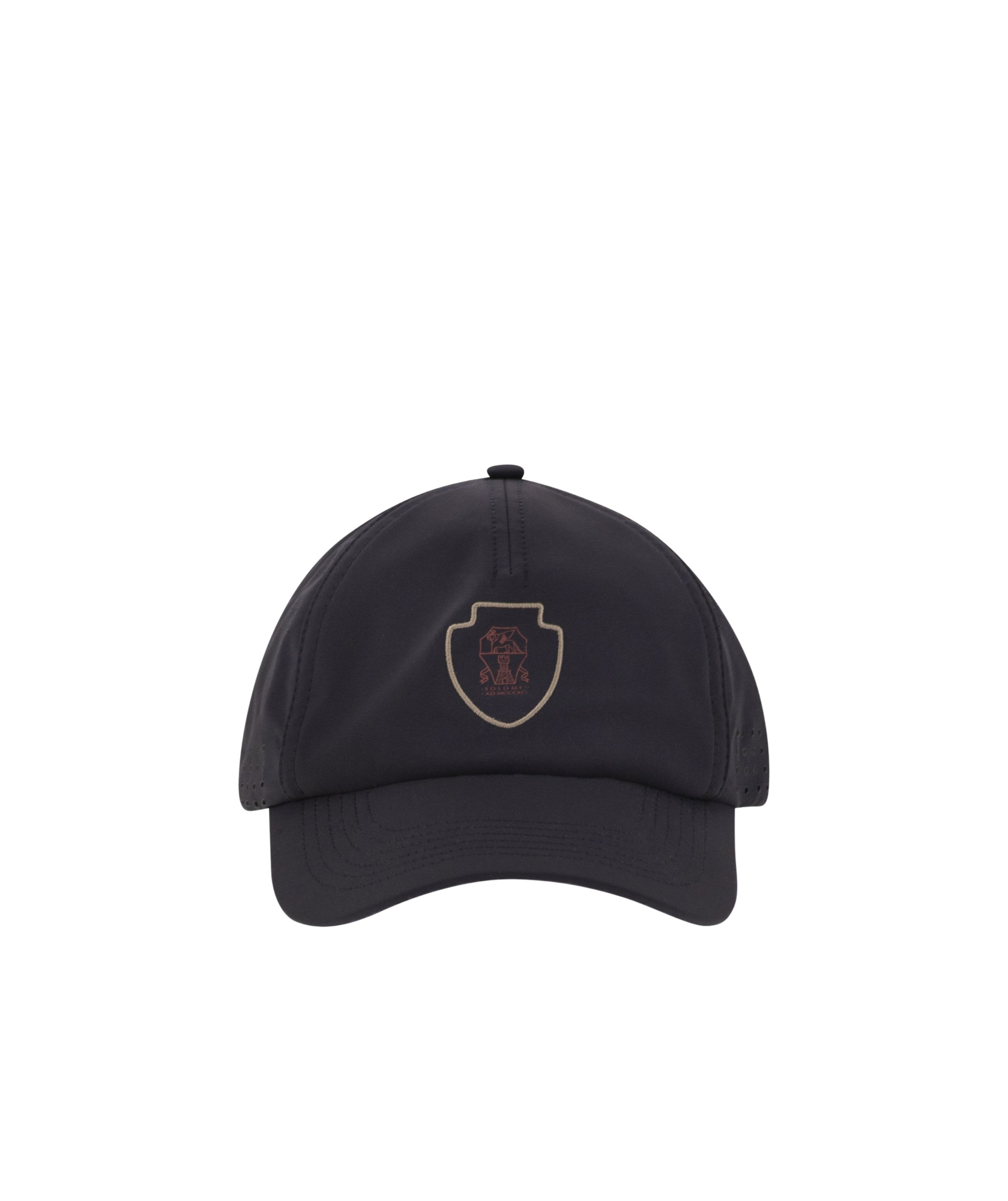 Brunello Cucinelli Baseball Cap In Tech Fabric With Logo In Black