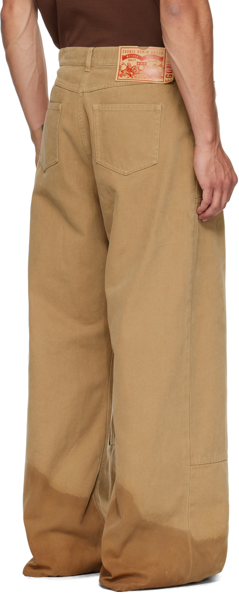 Egonlab Samy Wide Leg Jeans In Brown