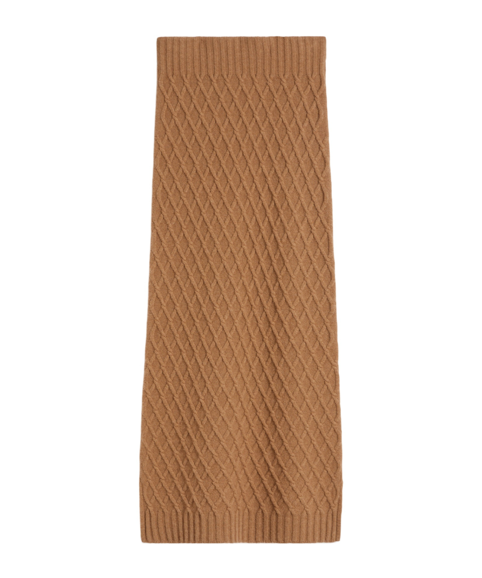 Max Mara Po Knitted Skirt Camel In Brown