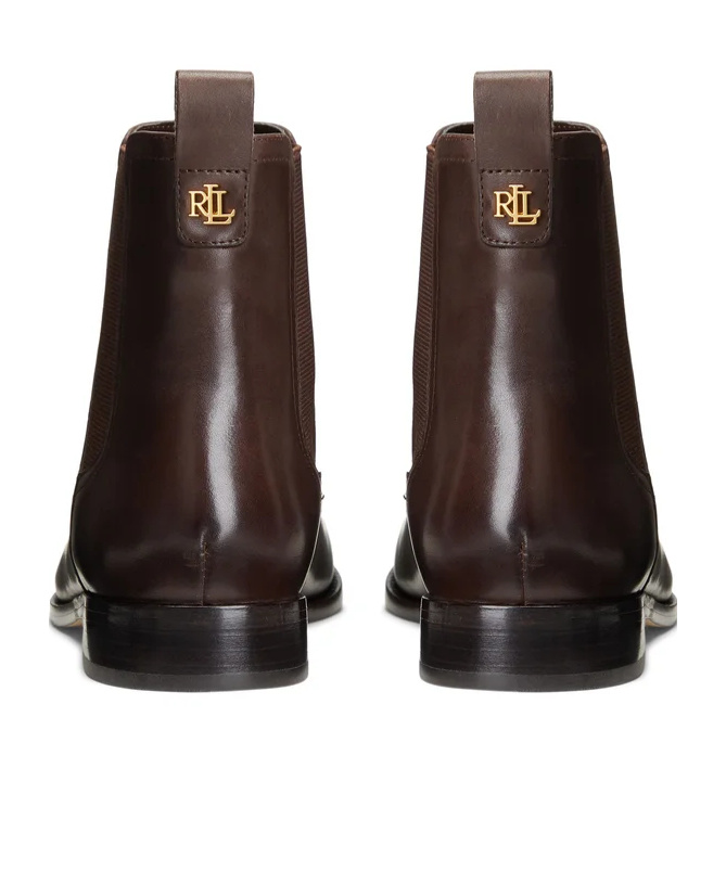 Polo Ralph Lauren Round-head Short Boots In Black