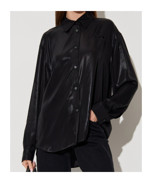 Diesel C-simplier Buttoned Logo Shirt In Black