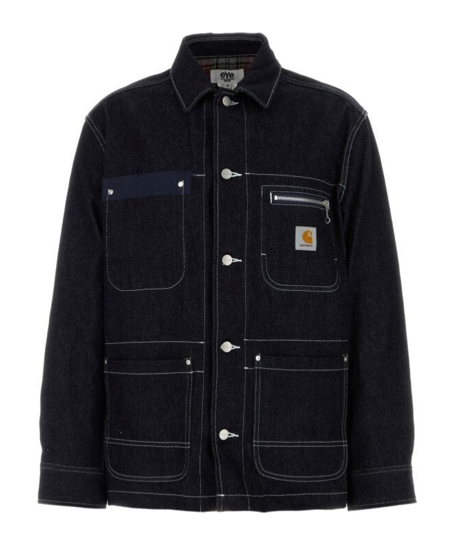 Junya Watanabe Carhartt Jacket With Collared Design And Multiple Pockets In Black