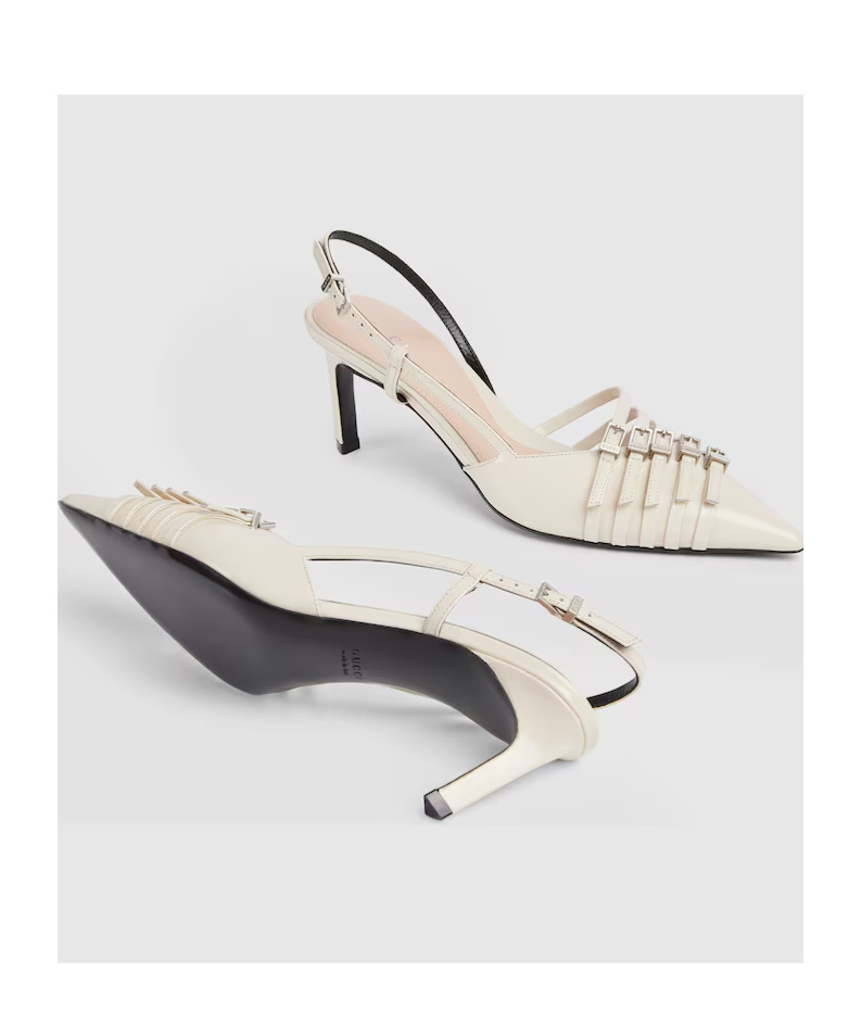 Gucci High-heeled Sandals In White