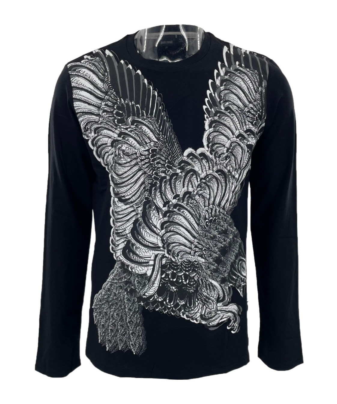 Just Cavalli Pattern Printed Long-sleeved T-shirt In Black