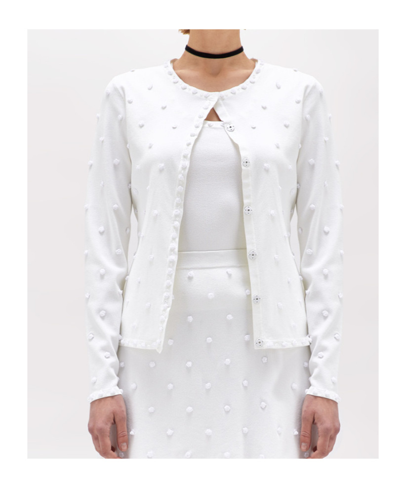 Shop Blugirl Floral-appliqué Tank Top And Cardigan Set In White