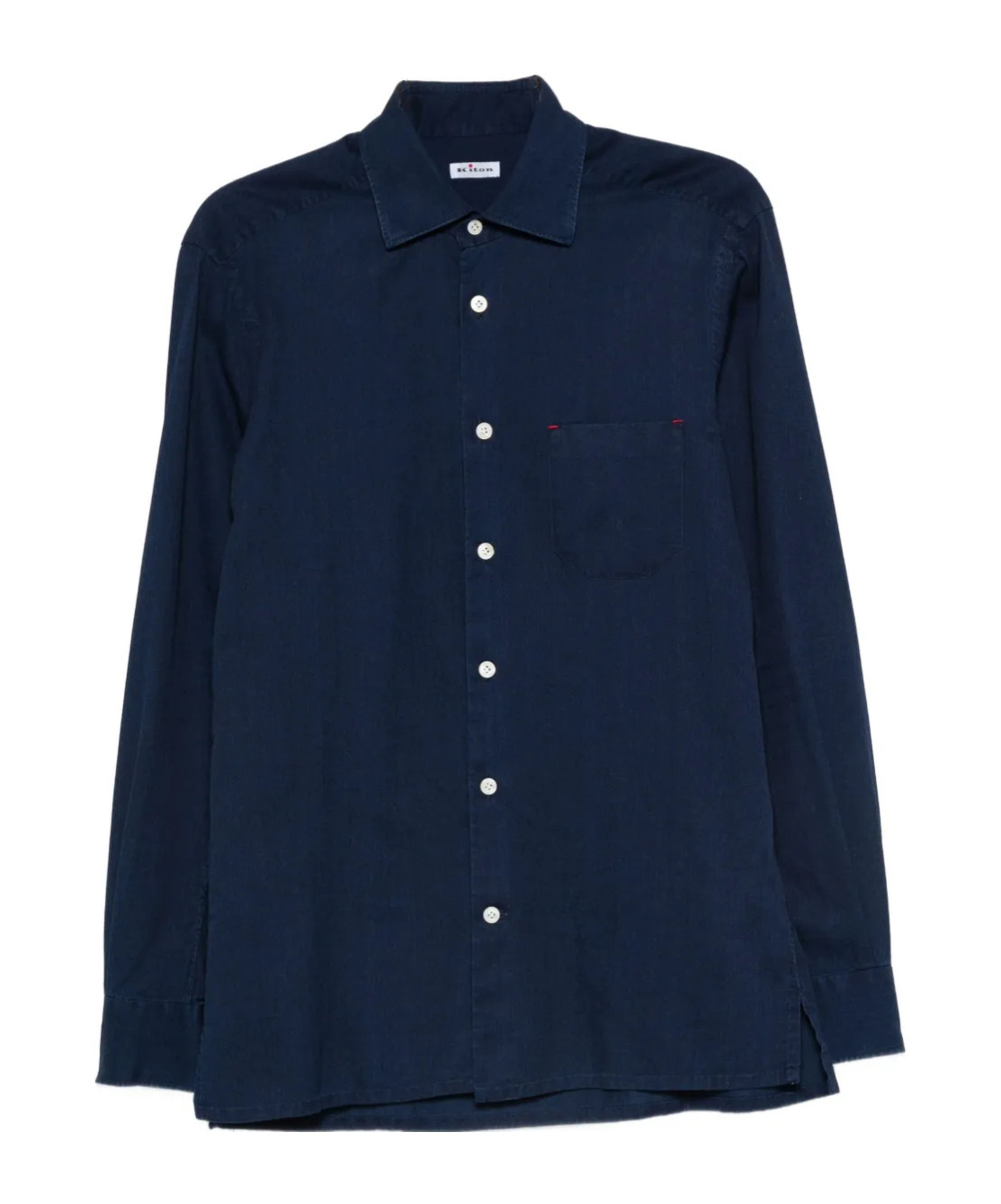 Kiton Long Sleeve Button Down Shirt In Blue