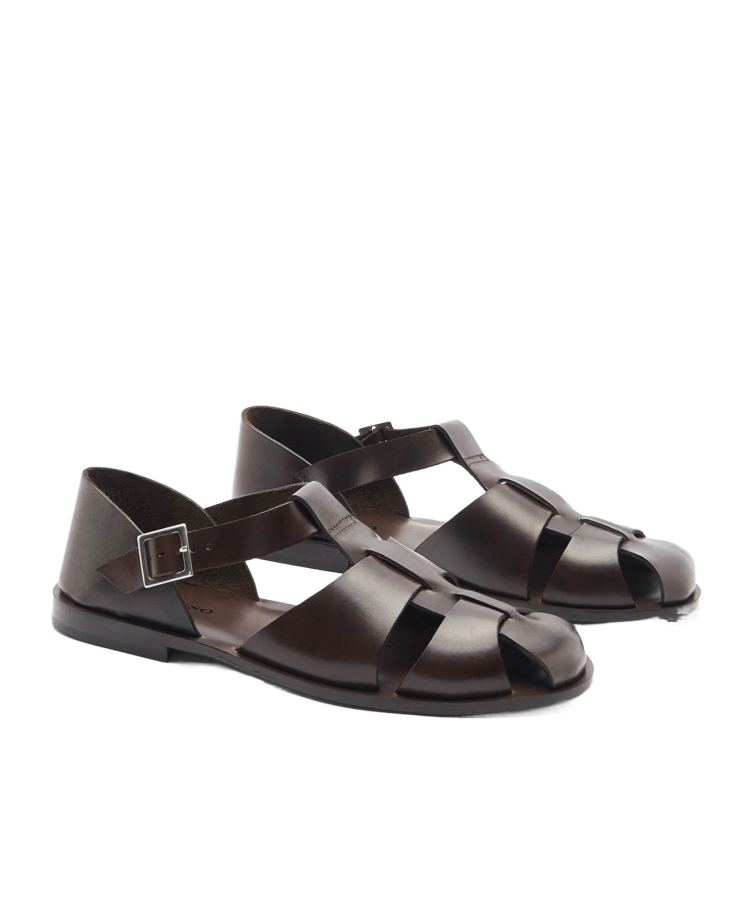Scarosso Apollo Buckle-fastened Sandals In Brown
