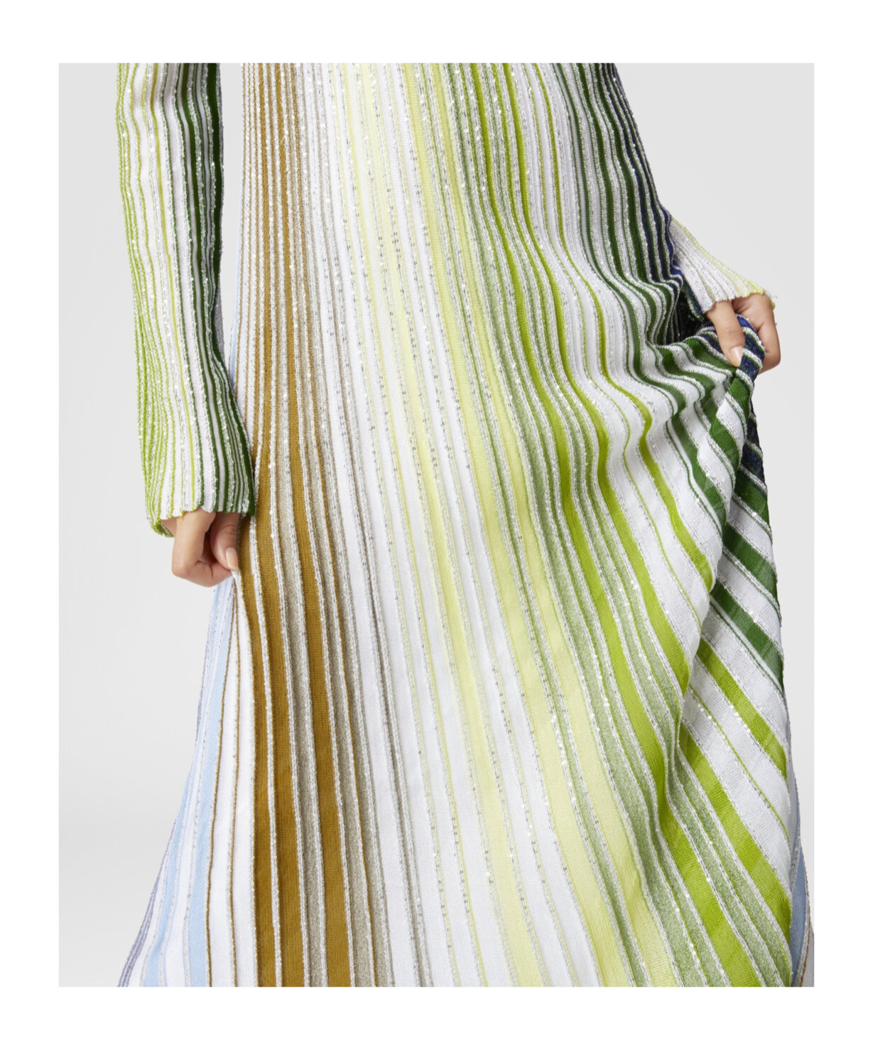 Missoni Striped Maxi Dress In White