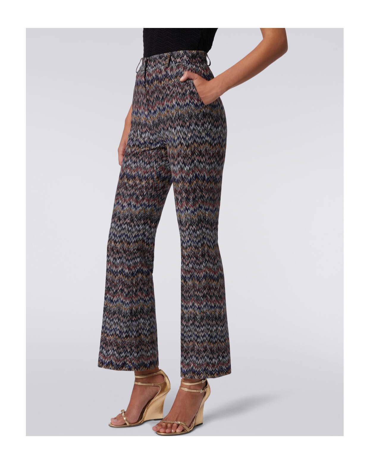 Missoni Serrated Casual Pants In Multi-color