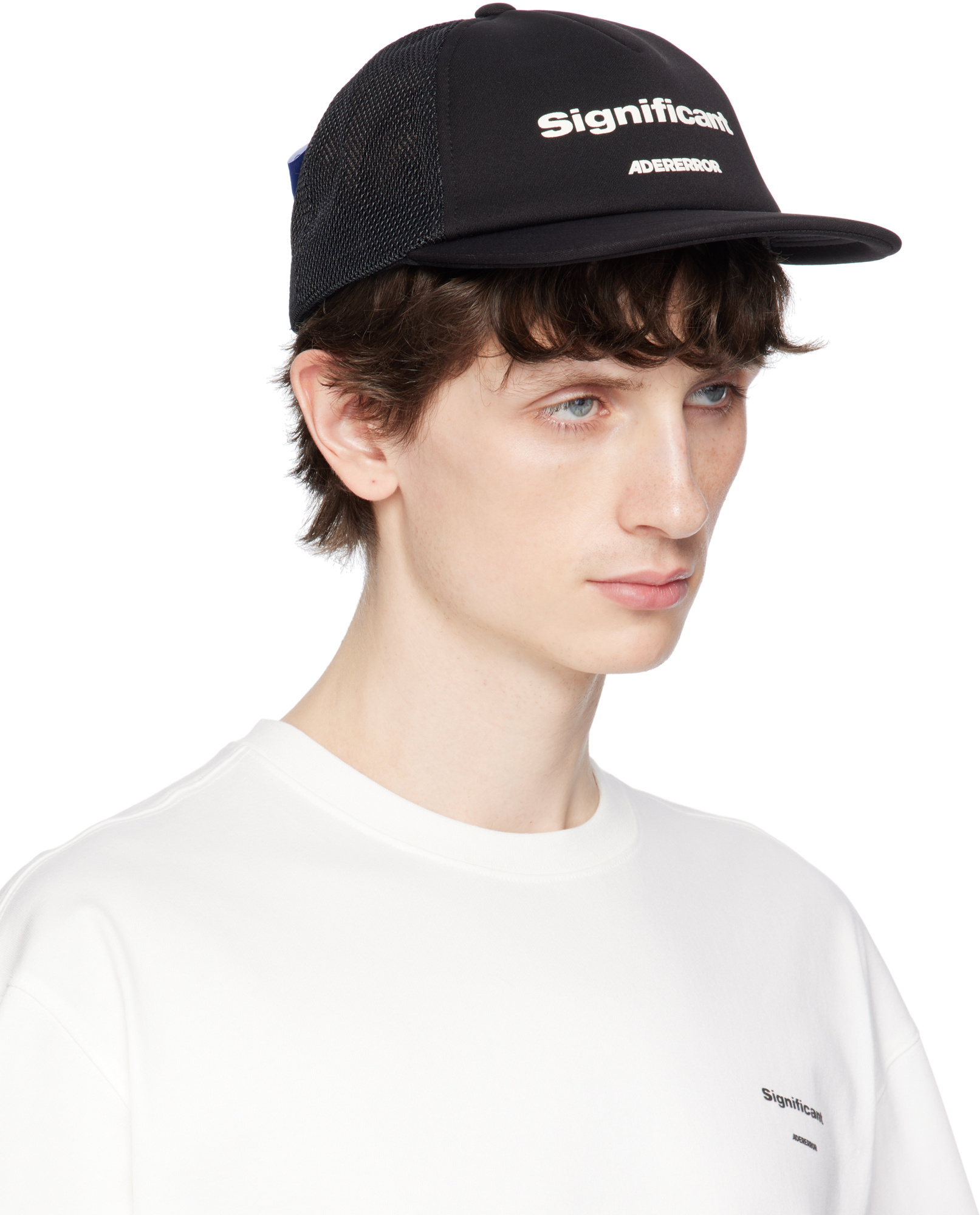 Ader Error Black Sig; 'significant' Tag 02 Cap In White
