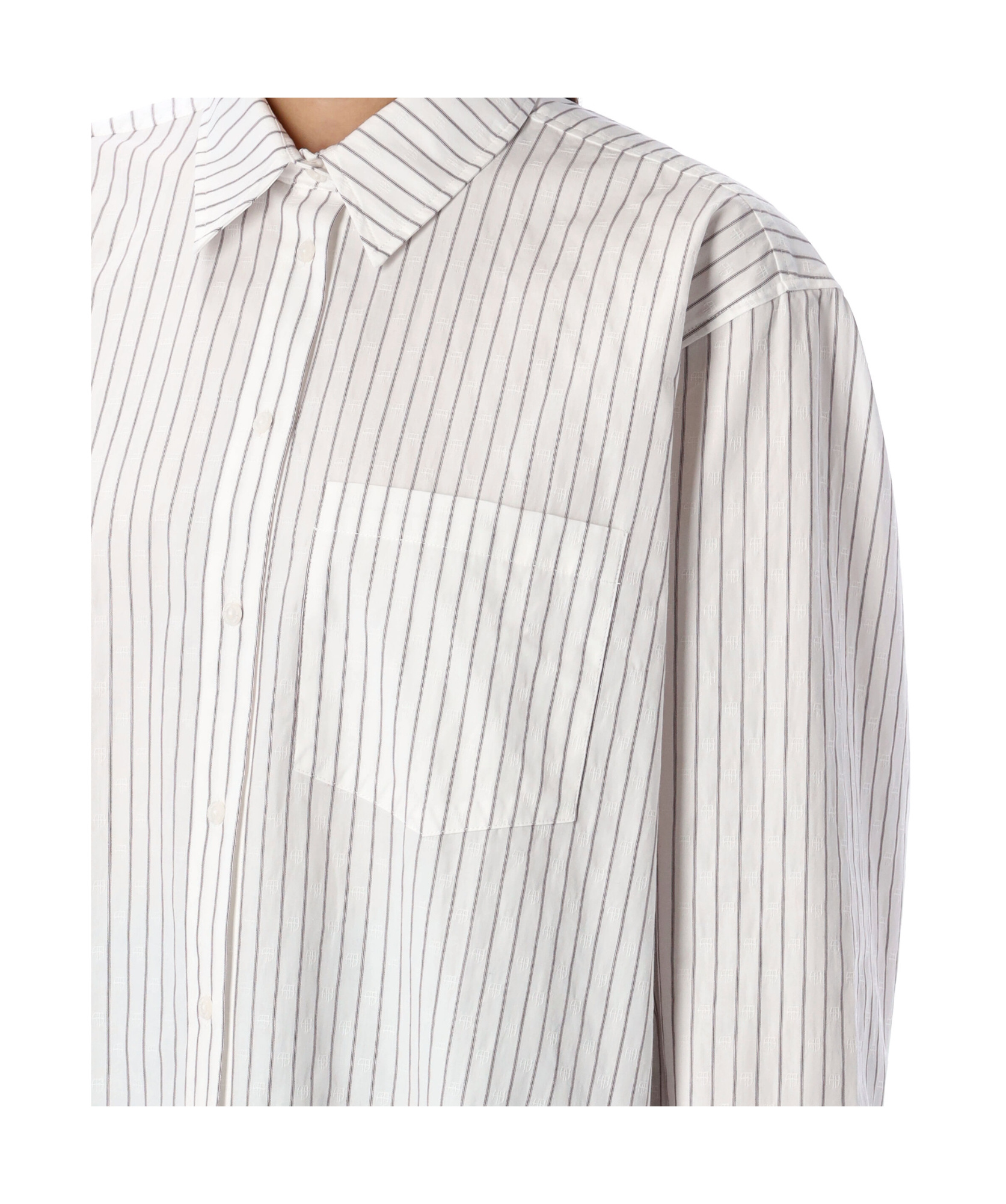 Shop Anine Bing Long-sleeved Shirt In White