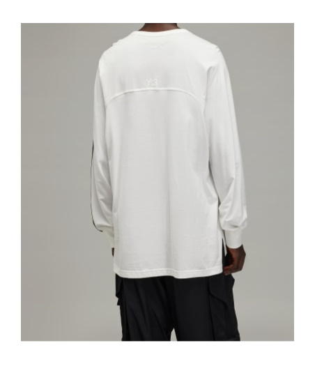Y-3 3-stripes L/s T-shirt In White