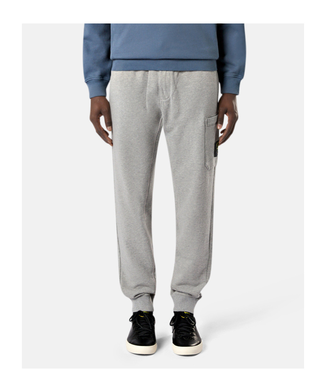 Stone Island Slim Fit Joggers With Pockets And Drawstring Waistband In Gray