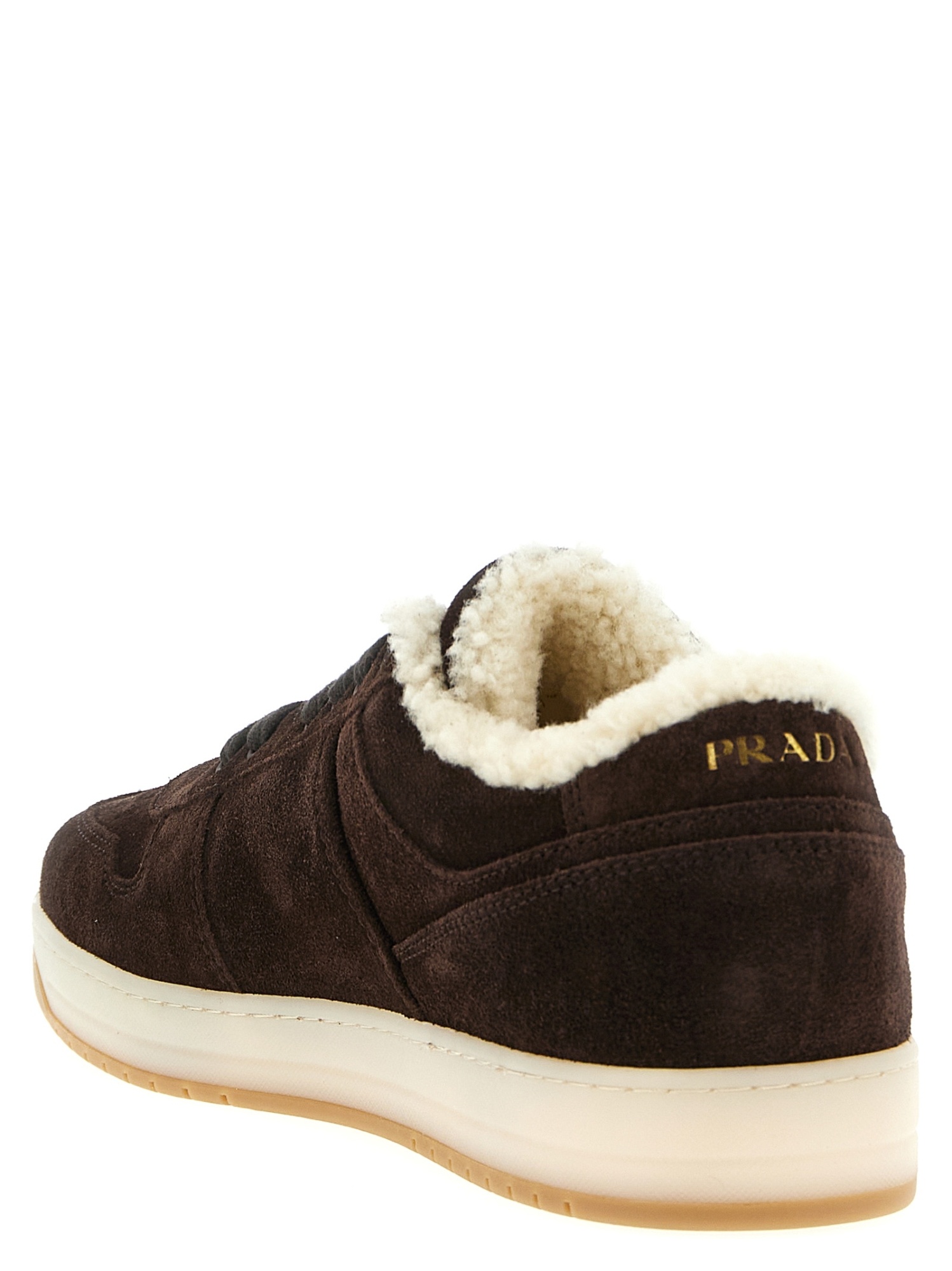 Prada Downtown Low-top Sneakers In Brown