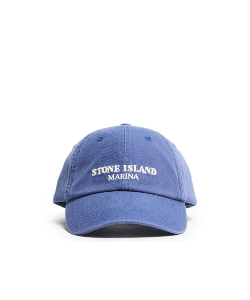 Shop Stone Island Cap In Blue