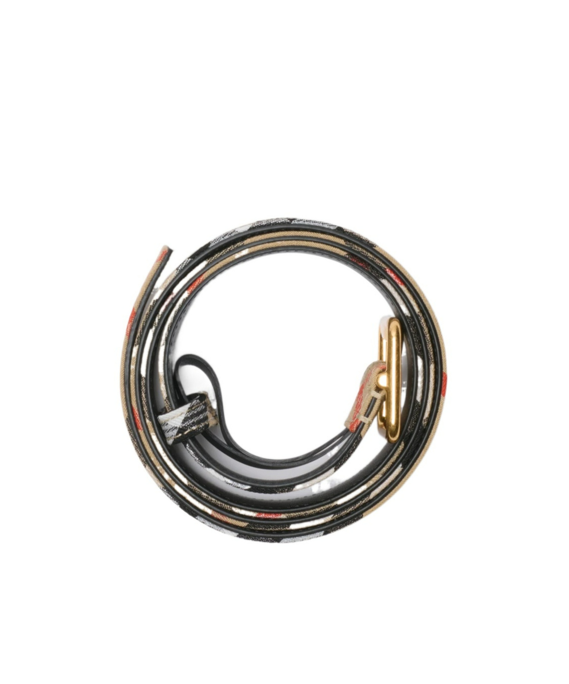 Burberry Check B Buckle Belt In Multicolor