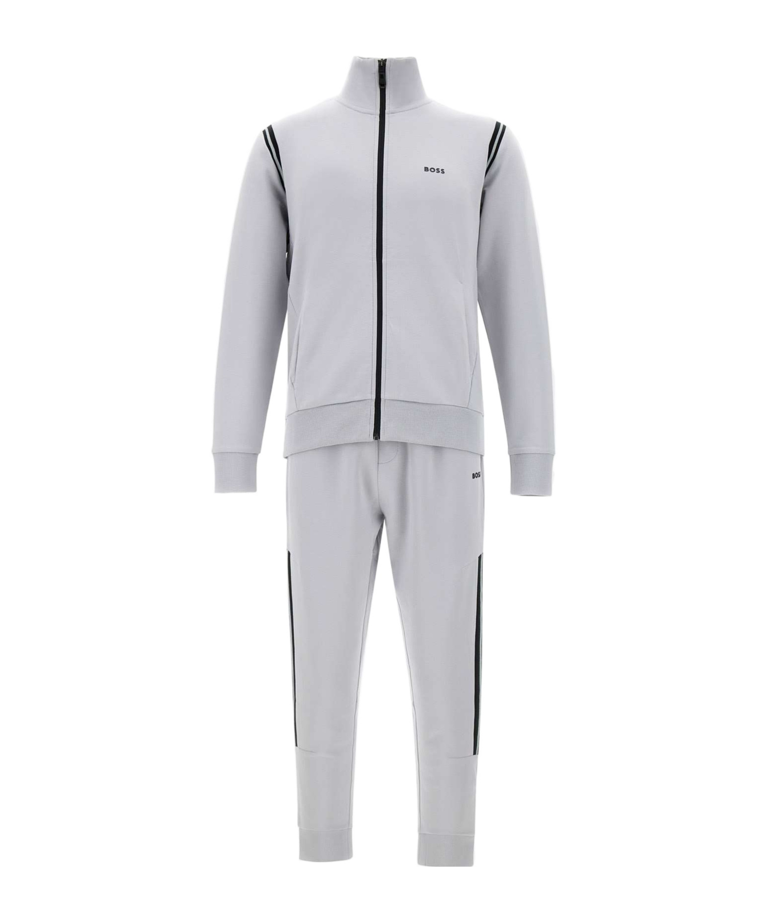 Hugo Boss Two-piece Long-sleeved Sweatshirt And Sweatpants In White