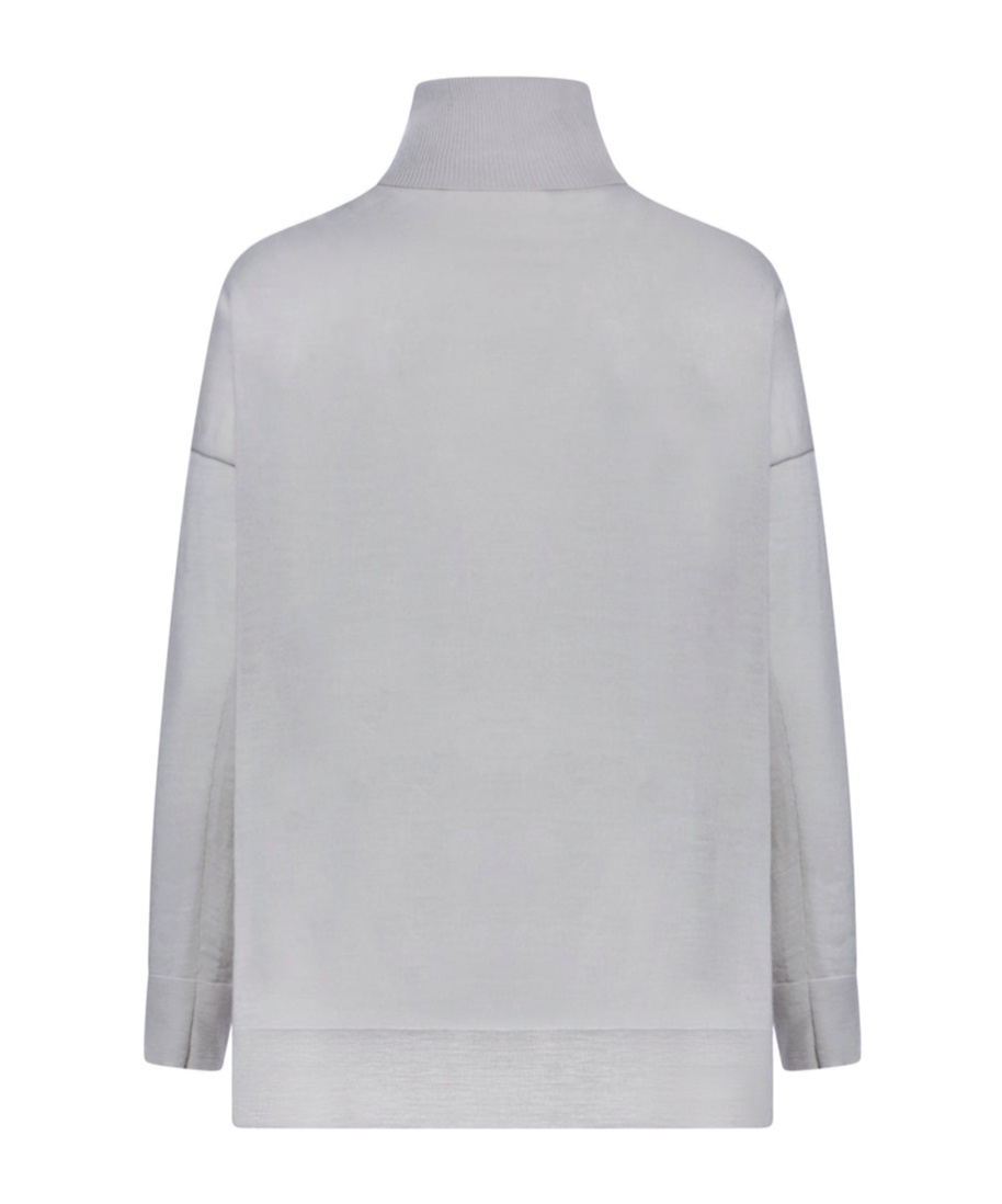 Roberto Collina Oversized Turtleneck Sweater In Gray