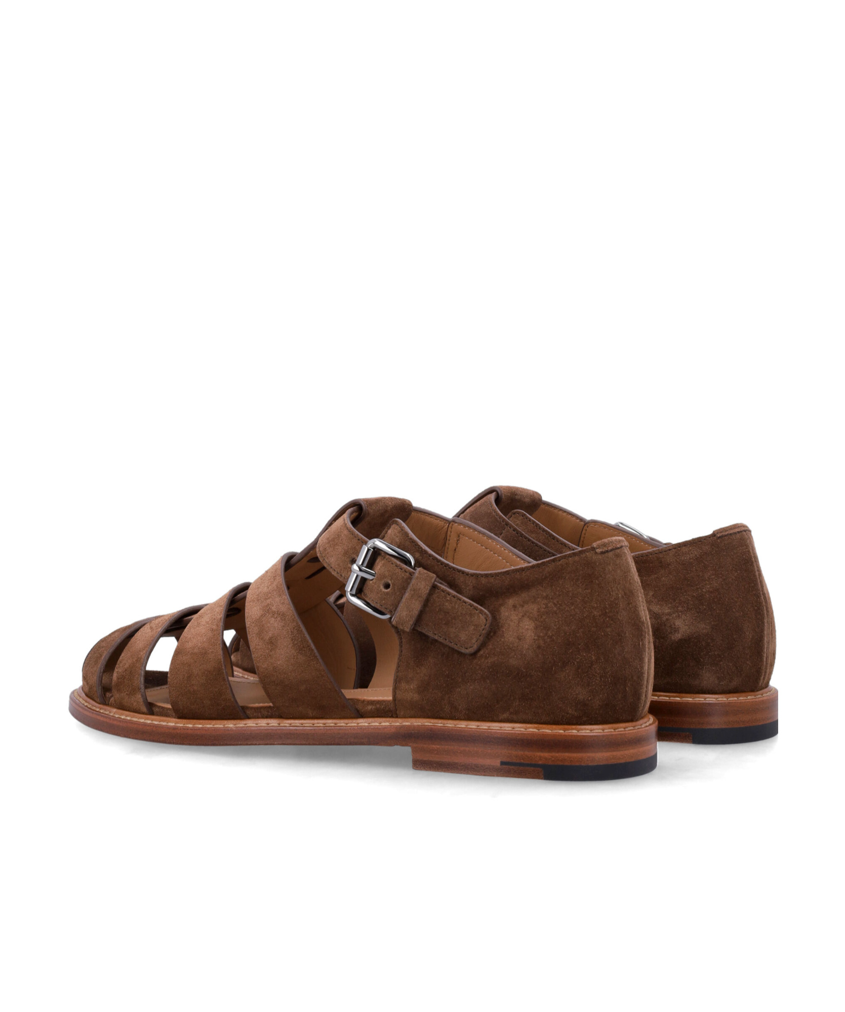 Shop Church's Ankle Buckle Fisherman Sandals In Brown