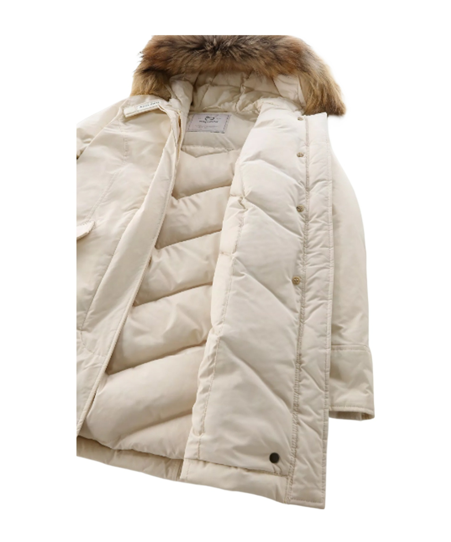 Woolrich Luxury Arctic Raccoon Parka In Neutral