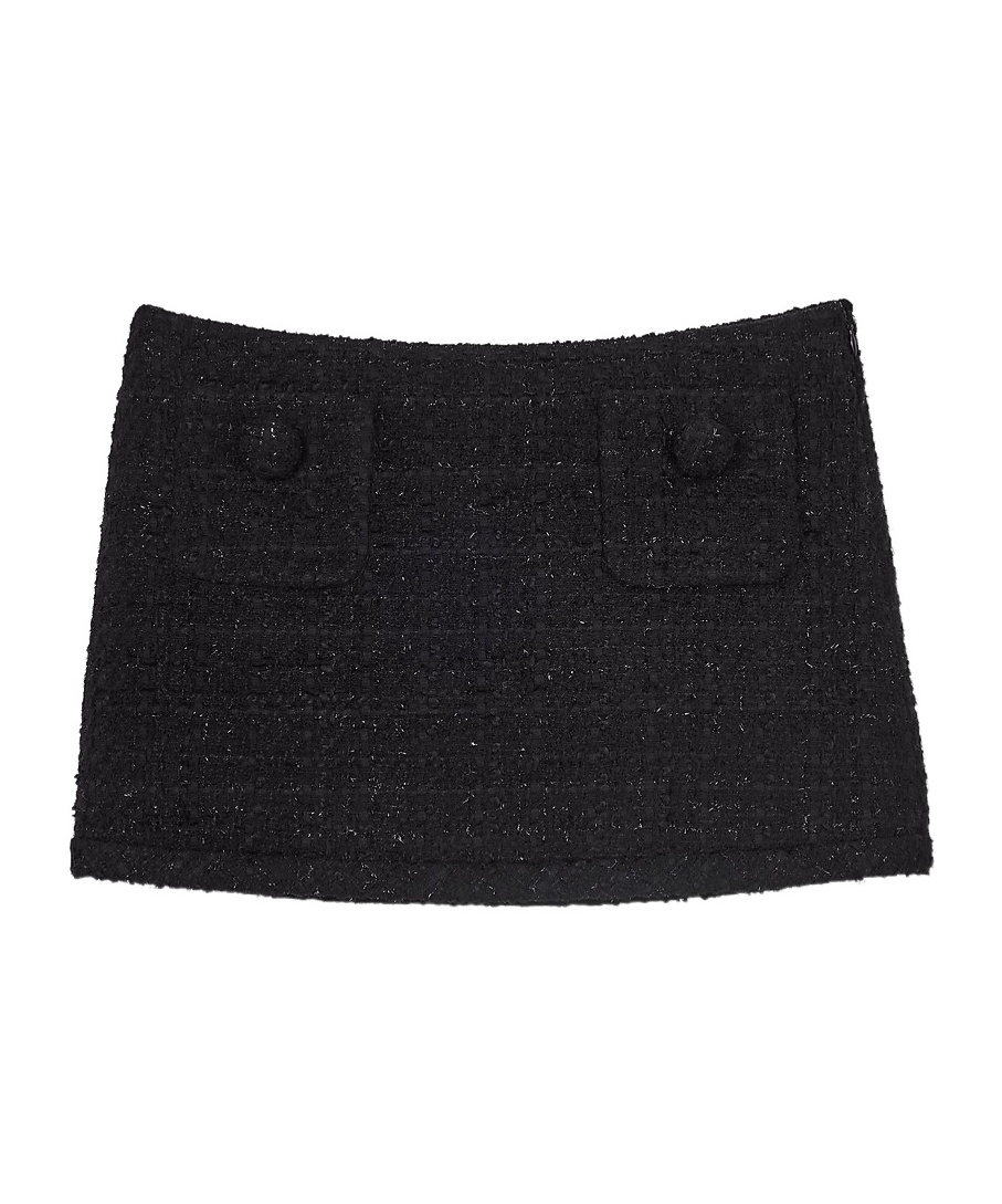 Marc Jacobs Tweed Mini Skirt In Black