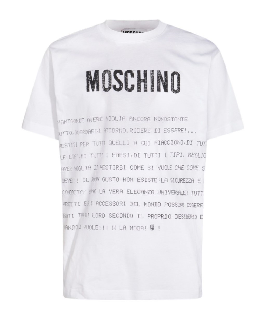 Moschino T-shirt With Lettering Print In White