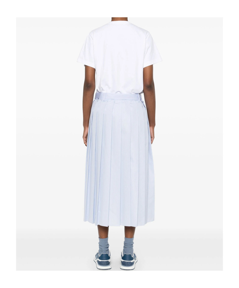 SACAI SACAI POPLIN JERSEY MIDI DRESS
