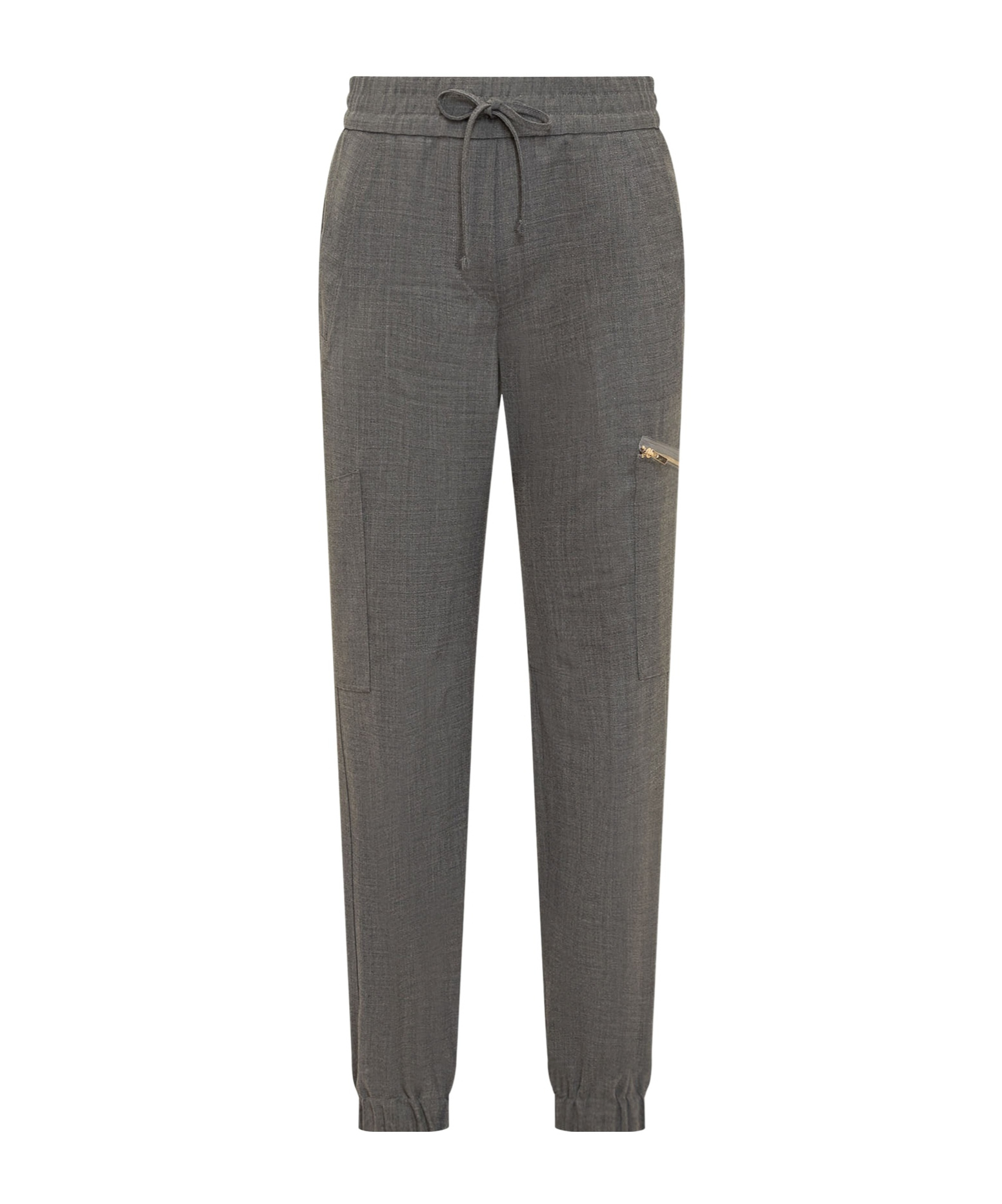 Semicouture Drawstring Casual Pants In Gray