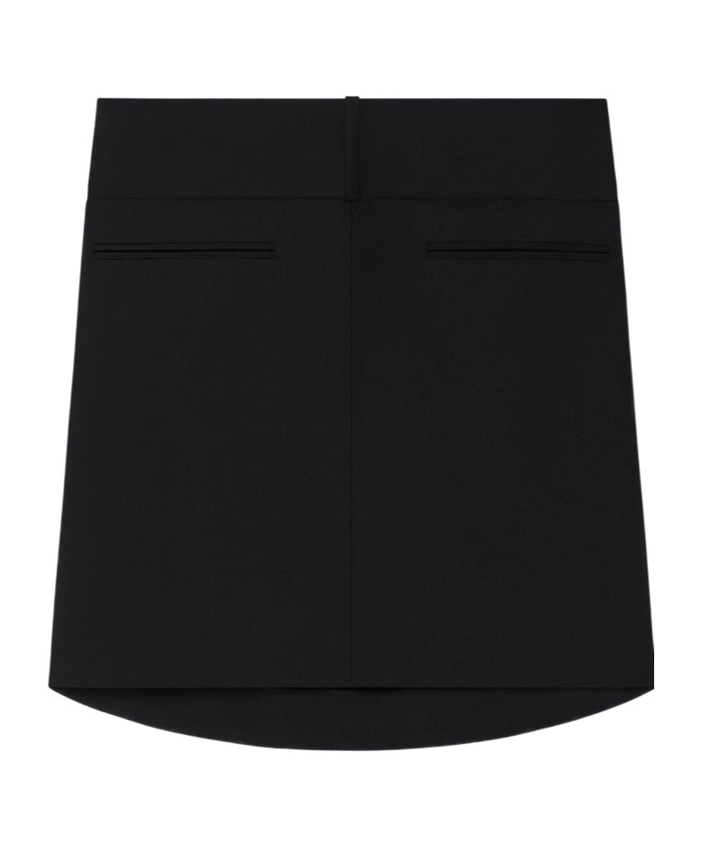 Courrèges Oblique Draped Mini Skirt In Black