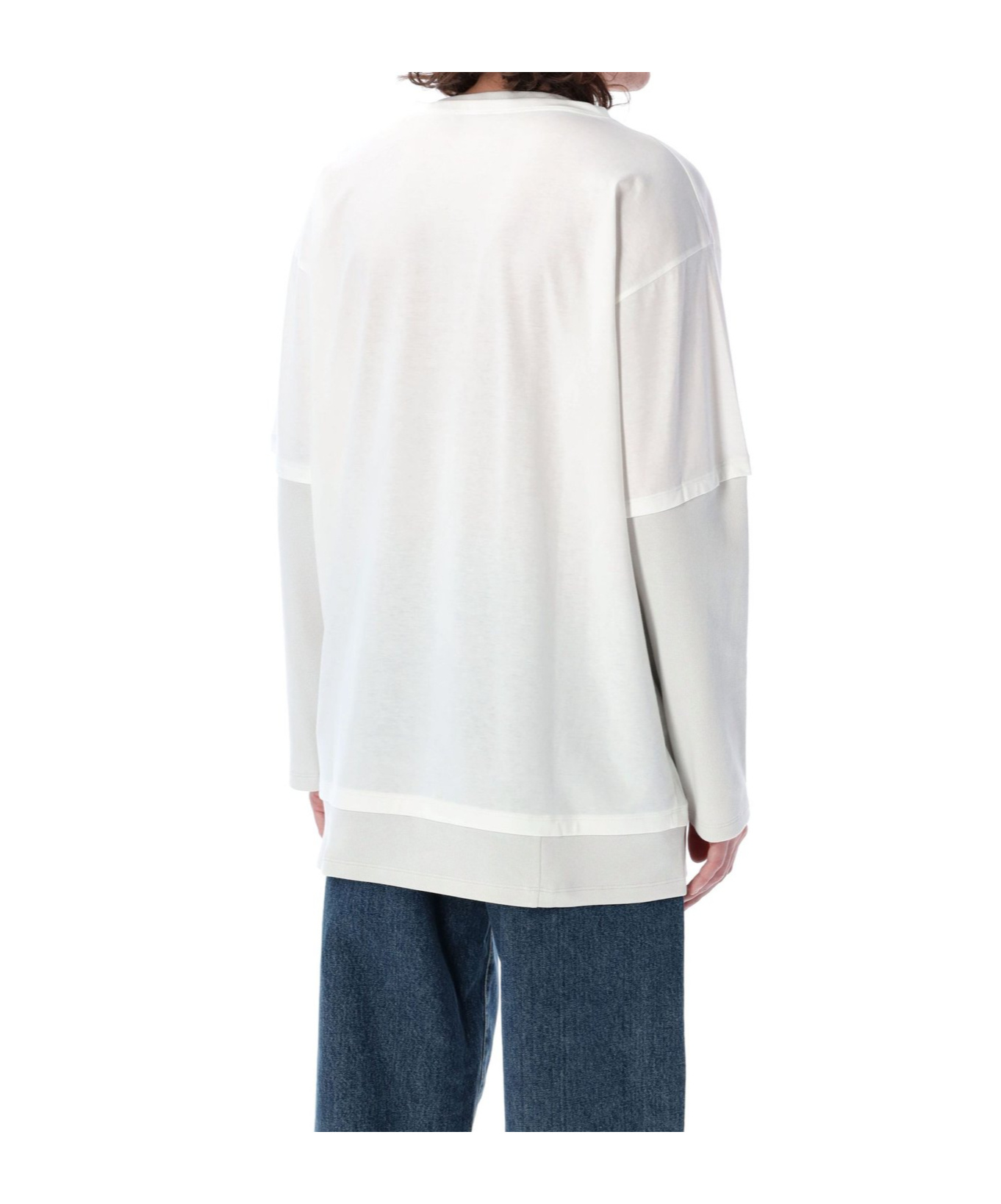 Magliano Double-layer Long-sleeved T-shirt In White