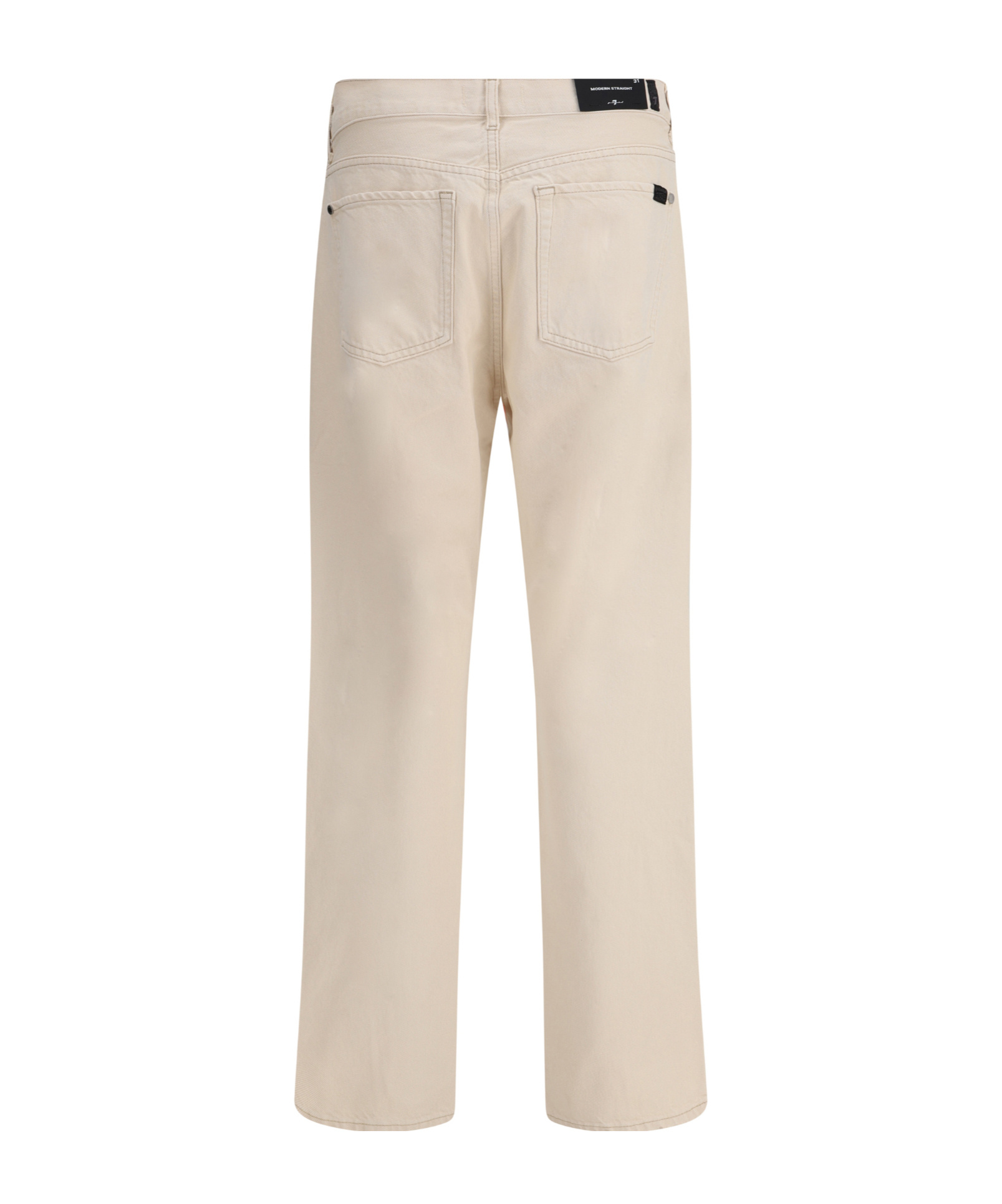 7 For All Mankind Logo Patch Denim Trousers In Neutral