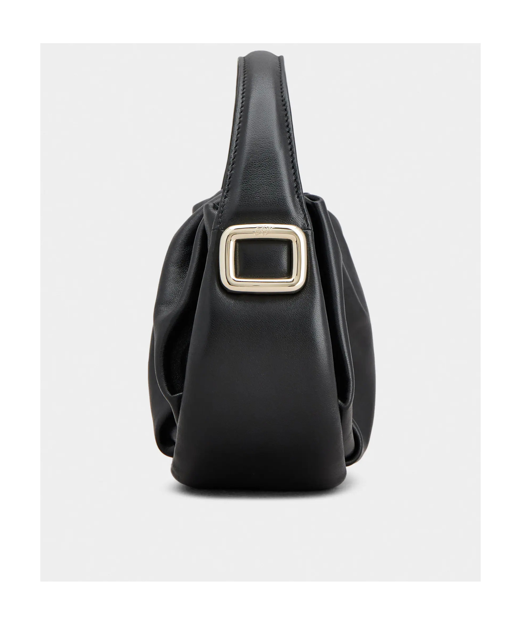 Roger Vivier Hobo Viv' Choc Mini Bag In Leather In Black