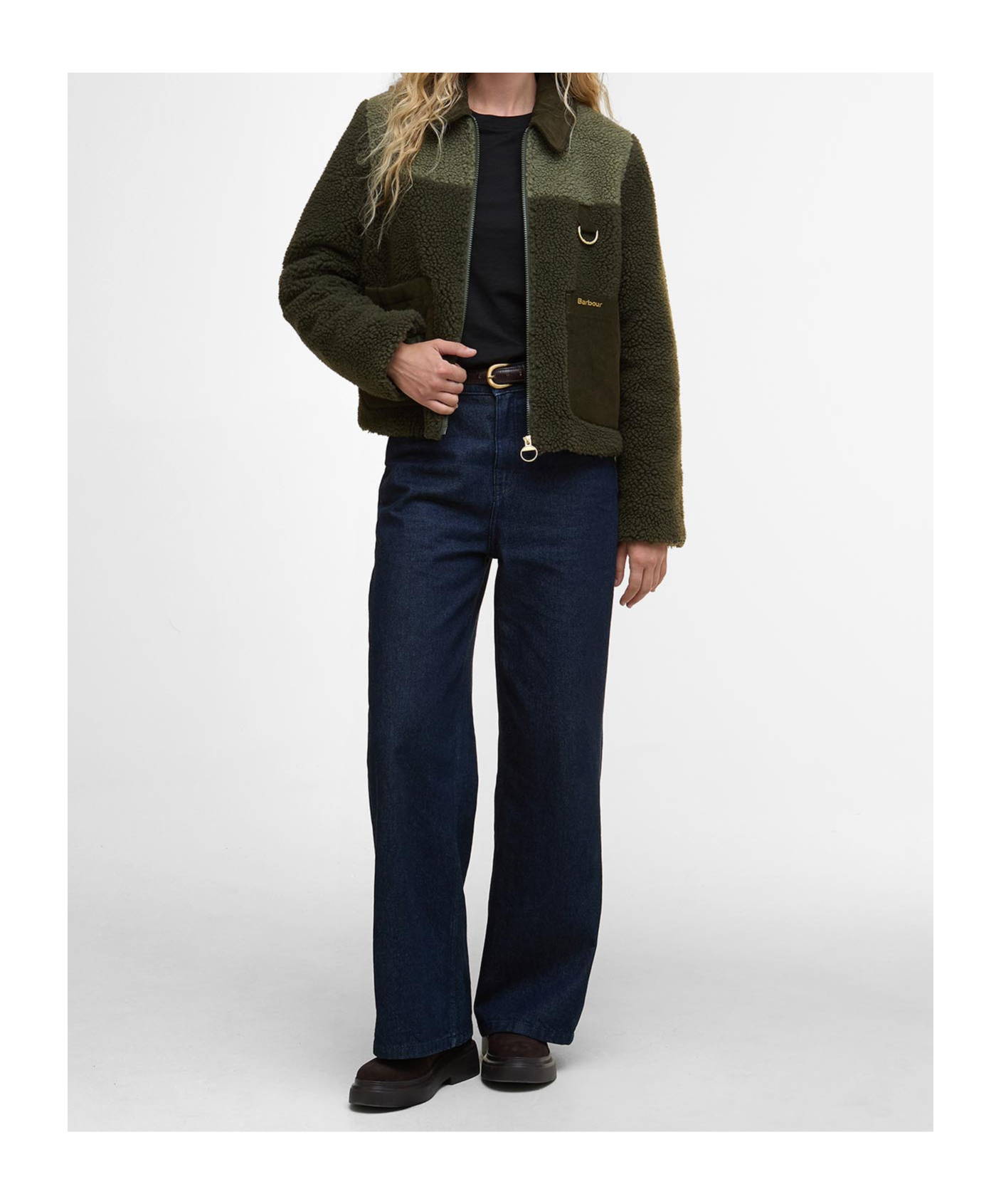 Barbour Teddy-pocket Jacket In Green