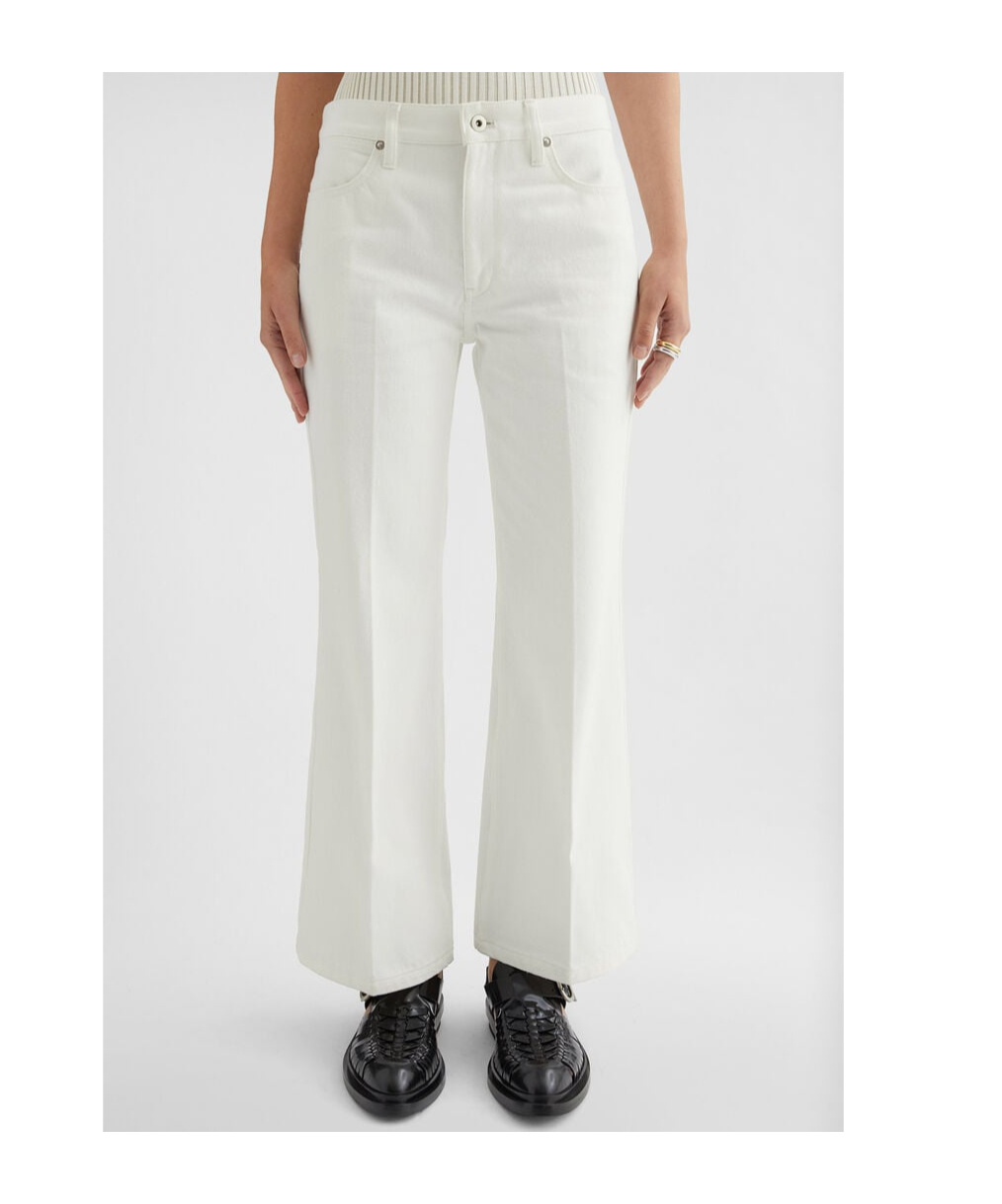 Jil Sander Pantalon Vaquero Acampanado Crudo