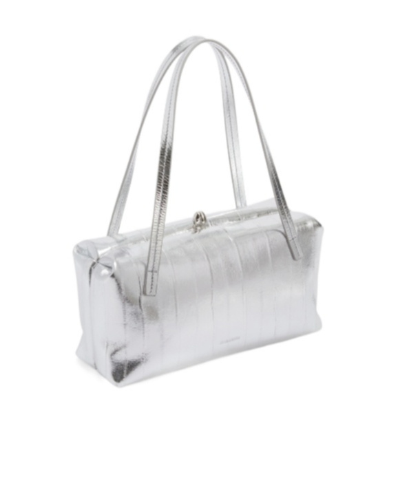 Jil Sander Small Goji Pillow Tote Bag In Silver